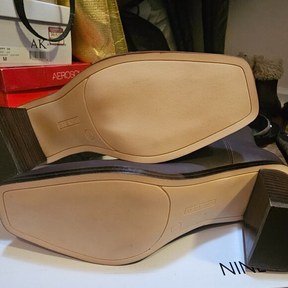 Nine West Dither Ankle Boots, Merlot 600 NWOB, Size 8.5M - Picture 4 of 10